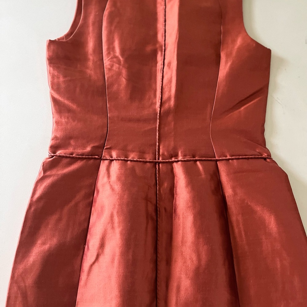 NWOT Chado Ralph Rucchi Salmon Silk Cocktail Dress - size 6 - Picture 3 of 12